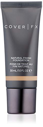 Cover FX Natural Finish Foundation: Water-based Foundation that Delivers 12-hour Coverage and Natural, Second-Skin Finish with Powerful Antioxidant Protection - N80, 1 Fl Oz