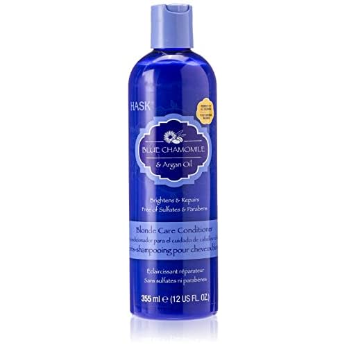 Hask Blue Chamomile and Argan Oil Blonde Care Conditioner, 12 Ounce