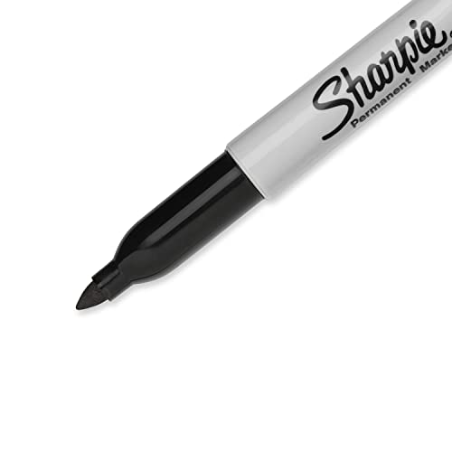 Sharpie Permanent Markers, Fine Point, Black, 12 Count, Proudly Permanent Ink, Intensely Brilliant Colors