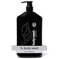 Black Wolf Salicylic Acid Body Wash for Men, 1 Liter - Men's Acne Body Wash - Charcoal Helps Reduce Acne Breakouts & Cleanse Your Skin - Full Coverage & Deep Clean Treatment - Men's Bodywash
