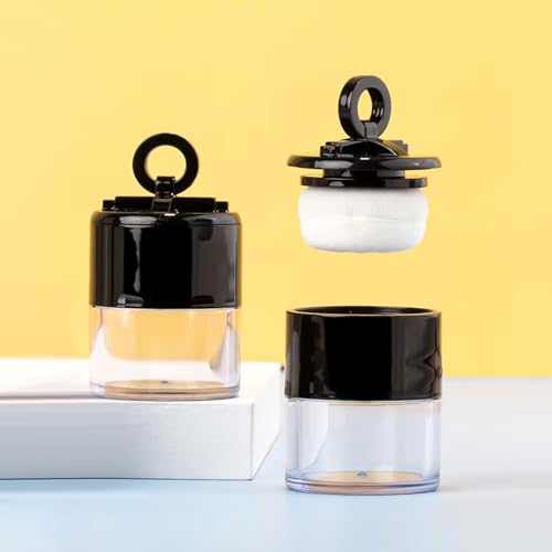 8 Pcs Loose Powder Containers, Makeup Powder Container, Plastic Mini Loose Empty Travel Containers with Puff, Small Makeup Refillable Case Container for Blusher Make up Accommodative Powders