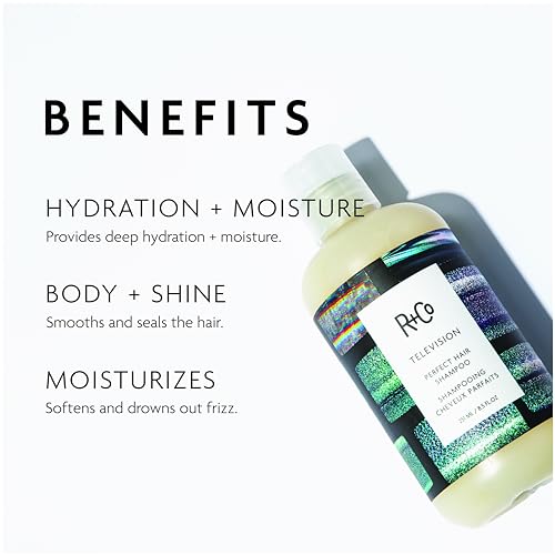 R+Co TELEVISION Perfect Hair Shampoo ? Hydrating & Smoothing Hair Cleanser, Adds Shine & Softness, All Hair Types