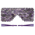 ideayard Crystal Eye Mask, Cooling Sleep Mask 100% Amethyst, Jade Stone Eye Mask for Hot & Cold Anti Aging Therapy, Headache and Migraine Relief