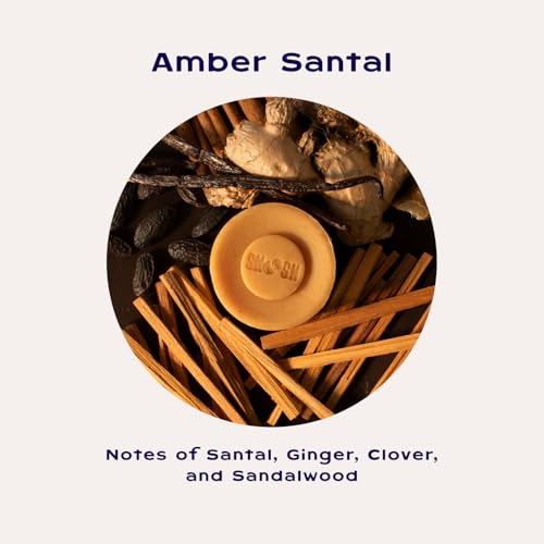 Smoosh¢ç Body Scrubber, Sage & 2-Count Bar Soap, Amber Santal - Silicone Body Scrubber with Embedded Bar Soap for Shower Exfoliation and Cleansing