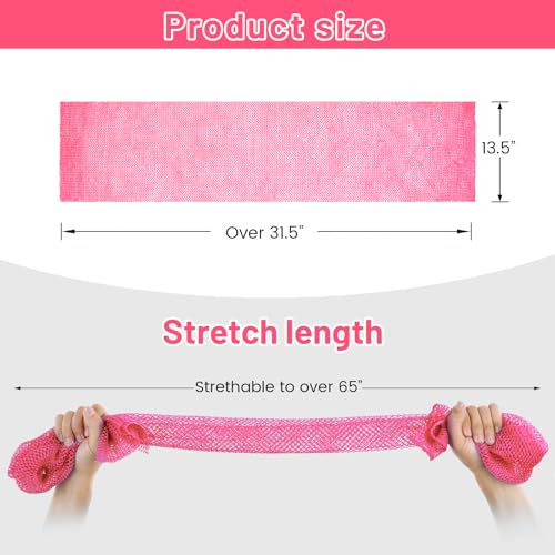 African Net Sponge Exfoliating Body Scrubber for Bath & Shower - Pink, Pack of 1