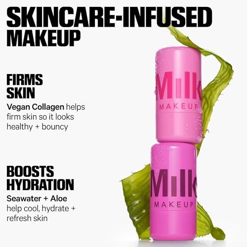Milk Makeup Cooling Water Jelly Tint ? Sheer Lip + Cheek Stain with Vegan Collagen, Seawater + Aloe ? Hydrating, Long-Lasting, Buildable Lip Tint + Blush ? 2-Pack ? Spritz + Chill, 0.17 oz