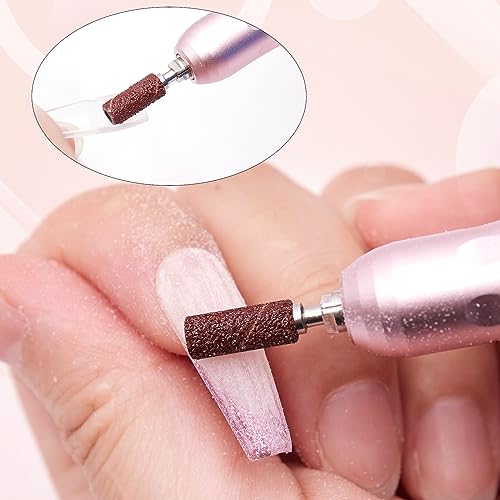 Makartt Sanding Bands for Nail Drill, 100 Pcs 2023 Upgrade Design Small Nail Sanding Files for 3mm Mandrel Bits, 80 Coarse Grits for Acrylic Nails Gel Removing Shaping, Manicure Nail Salon Use