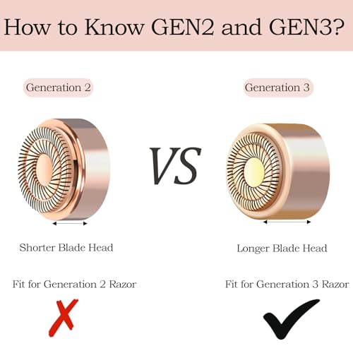 Generation 3 Replacement Heads for Flawless Finishing Touch Hair Remover - Gold 2 Pack