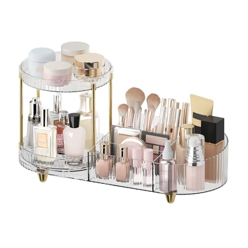 Rotating Makeup Organizer with 5 Compartments | Perfume Tray
