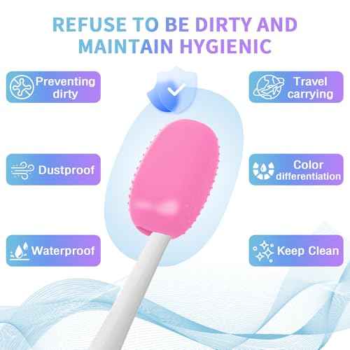 Hooqict 6 Pack Toothbrush Covers Toothbrush Head Cover Caps Silicone Toothbrush Protector Cap Travel Toothbrush Holder for Kids Adults Household, Travel, Bathroom, School, Camping