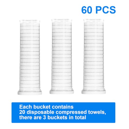 AICARGER Towel Warmer Refills, 60 Compressed Face Towels