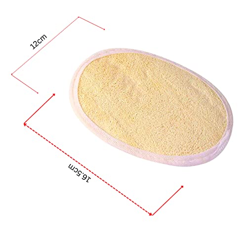 Jaunty Natural Loofah (5PC Pack) Sponge Exfoliating Body Scrubber Made with Eco-Friendly and Biodegradable Suitable for Women, Babies and Men,