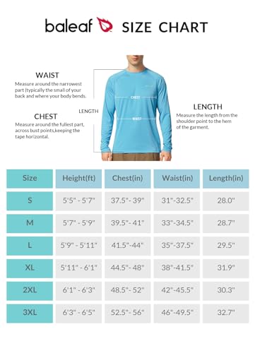 BALEAF Men's Sun Protection Shirts UV SPF T-Shirts UPF 50+ Long Sleeve Rash Guard Fishing Running 2 Pack Gray Size M