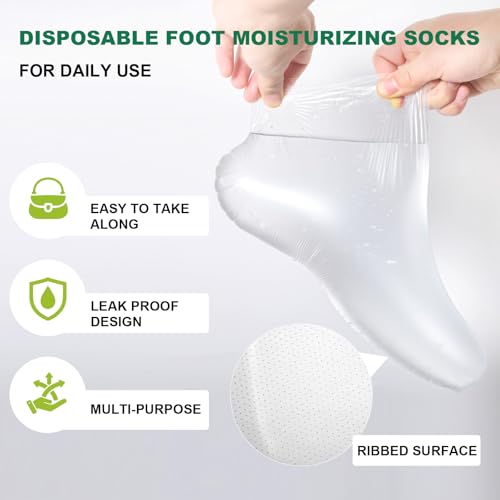 300 Pack Disposable Plastic Foot Covers for Pedicure & Paraffin Wax Treatment