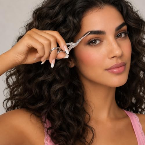 Diane Stainless Steel Stork Eyebrow Scissors 3.75" - Precision Facial Hair Trimmer
