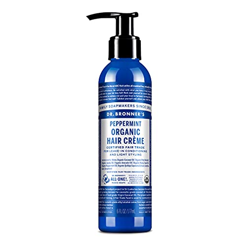 Dr. Bronner¡¯s Organic Hair Cr?me Leave-In Conditioner Styling Cream Anti Frizz Hair Product for Women & Men Hair Cream USDA Organic, Cruelty Free - 6oz 1-Pack