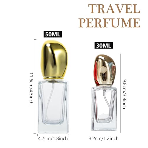 GOLDY&WENDY 6pcs 30ML Glass Perfume Spray Bottle, Mini Portable Travel Atomizer Sprayer, Refillable Perfume Atomizer Fine Mist Sprayer Bottle for Essential Oils