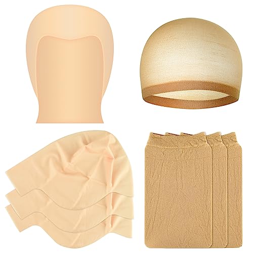 Bald Cap & Wig Cap Set - Latex Makeup for Halloween Costume