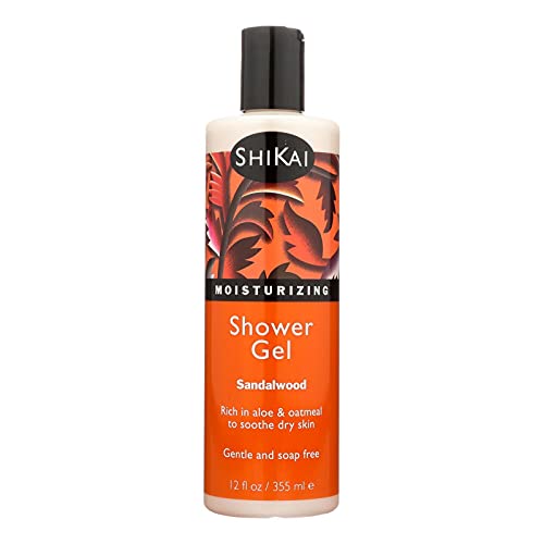 ShiKai Moisturizing Shower Body Gel, Sandalwood - 12 Oz