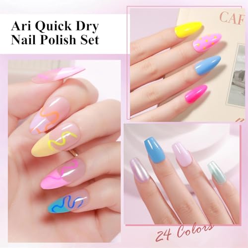 Bevimee 24-Color Nail Polish Set - Quick Dry, Long Lasting