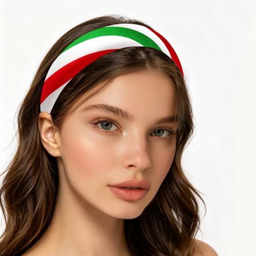 Italy Flag Hair Accessory Set - 4-Piece Headband & Clips