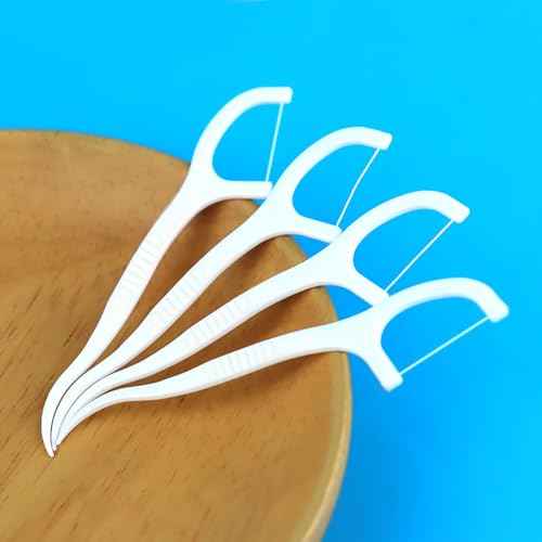 500 Pcs Dental Floss Picks, Thin Thread for Adults & Kids, Superior Oral Care, Dental Hygiene, Gum Health(50x10 Cases, 500 Total)