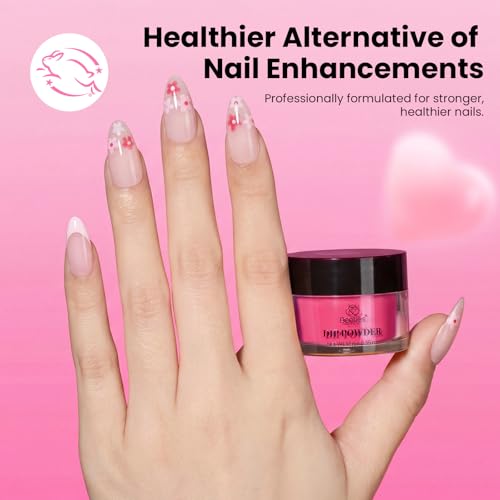 Beetles Pink Dip Powder Nail Starter Kit - 6 Colors Set with Base & Top Coat