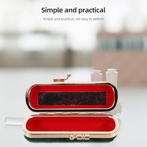 Vintage Lipstick Case with Mirror | Compact Lip Balm Holder