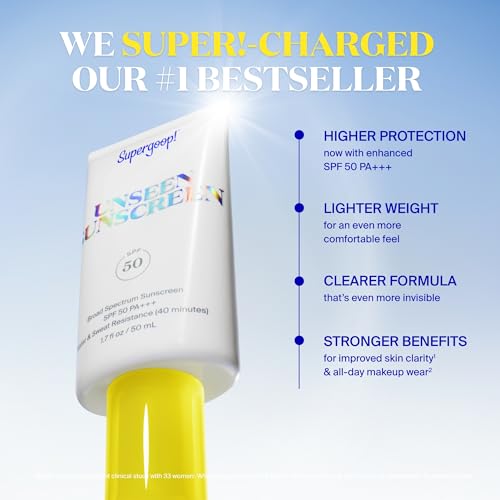 Supergoop! Unseen Sunscreen SPF 50 Invisible Sun Protection for Face (1.7 fl oz) + PLAY Antioxidant Body Mist SPF 50 (6 fl oz) - Broad Spectrum Body & Face Sunscreen Recommended for Sensitive Skin