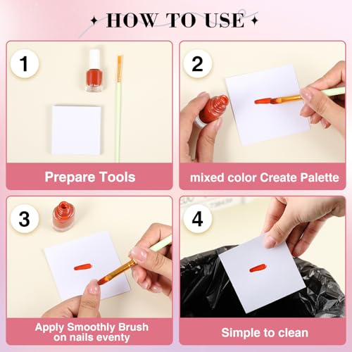 100 Sheets Disposable Nail Polish Palette Paper 3x3 in