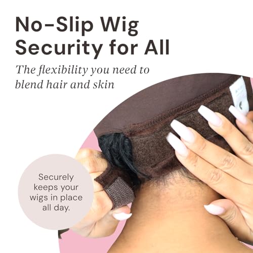 Milano Collection Non-Slip Wig Grip Cap - Adjustable Comfort Band, Brown