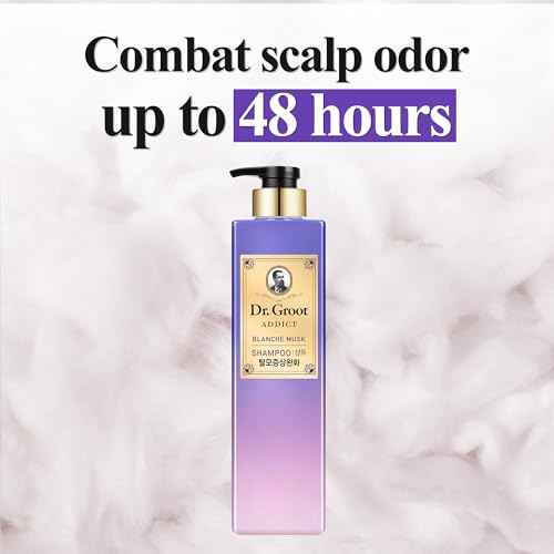 Dr. Groot Addict Shampoo (Blanche Musk, 23fl oz) - Professional Volumizing Shampoo | Thin, Damaged Hair & Odor Control, Amino Acid, Biotin, Silicone-Free | Korean Skincare