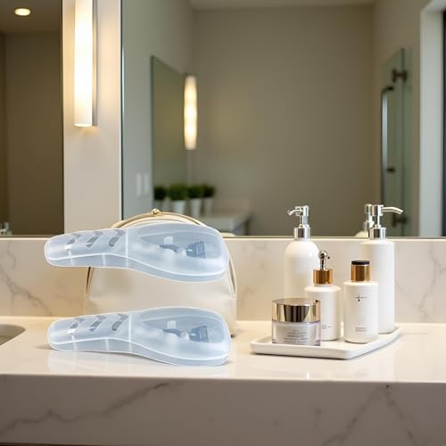 1Pc Clear Portable Travel Men Manual Razor Protector Plastic Box Cover Container Storage Shaver Holder Protector Case Organizer Manual Razor Travel Case Men's Electric Shaver Accessories