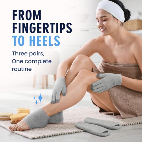 Dr. Frederick's Gel Socks & Gloves Trio - Moisturizing Spa Set