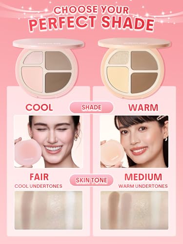 SHEGLAM Hypersculpt Cool Highlight & Contour Palette 4 Shades 2-in-1 Face Makeup