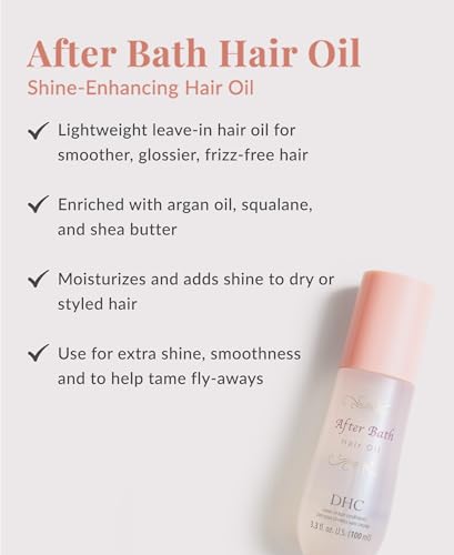 DHC After Bath Hair Oil | Argan Oil & Squalane, 3.3 oz