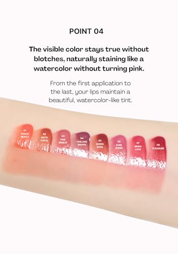 LEMIU Dewy Flow Lip Tint – Glossy, Moisturizing Shade 02 Mute Coral