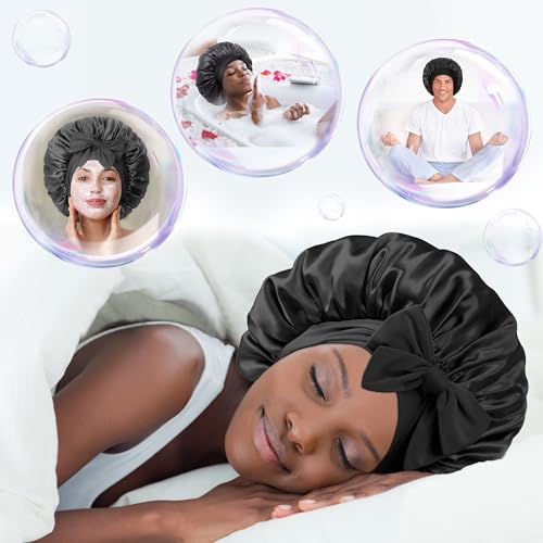 Double Layer Silk Satin Bonnet for Curly Hair & Braids