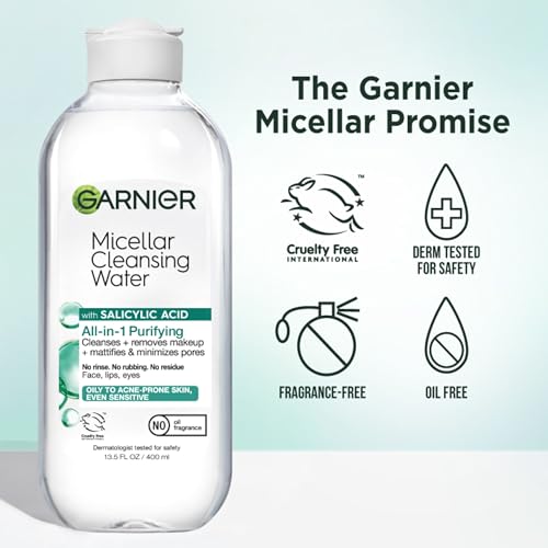 Garnier Micellar Water with Salicylic Acid for Oily Skin - 13.5 Fl Oz