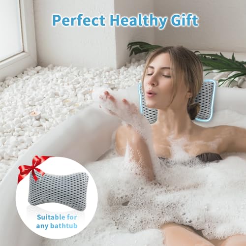 Bath Pillow with Suction Cups - Neck & Back Support