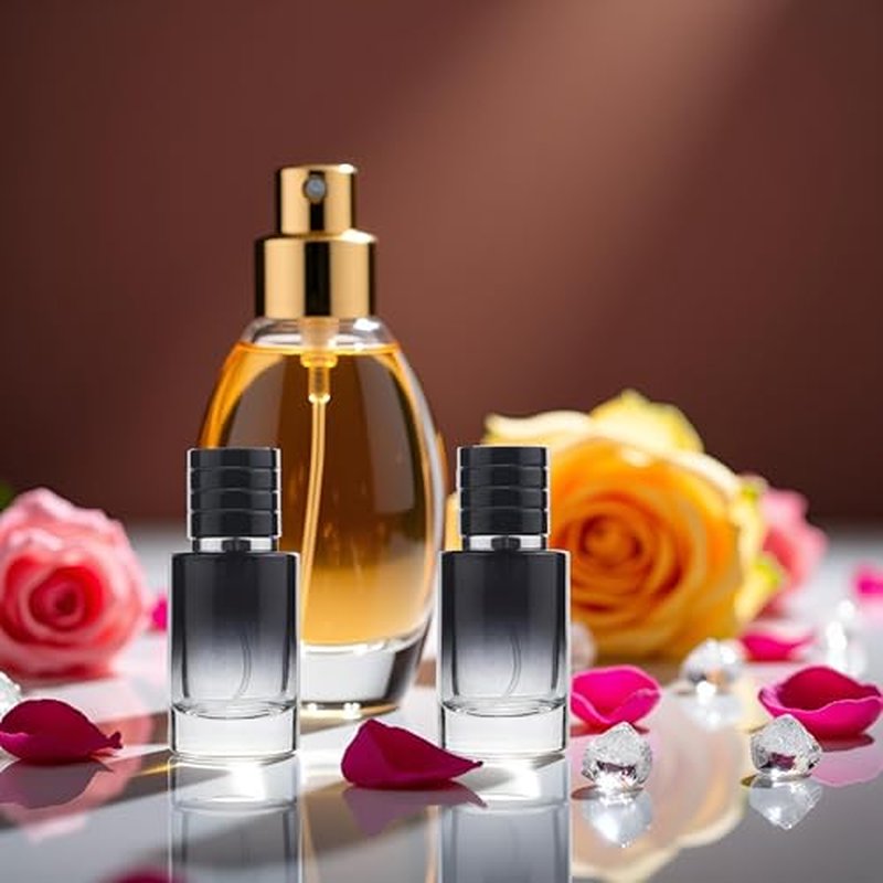 2Pcs 30ml Black Glass Perfume Atomizer Spray Bottles
