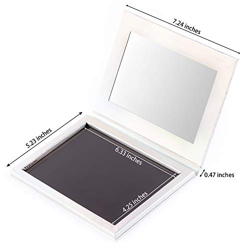 Allwon Magnetic Makeup Palette - Mermaid Silver with Mirror & 30 Stickers