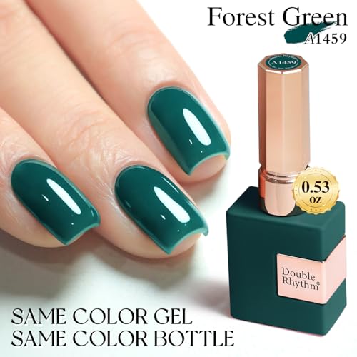 Double Rhythm Teal Green 15ML Gel Nail Polish - Same Color, Soak Off, Long-Lasting