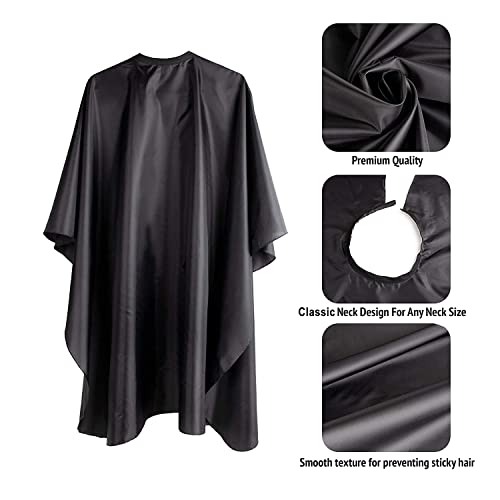 Delkinz Barber Cape with Adjustable Snap Closure waterproof Hair Cutting Salon Cape for Unisex, Perfect for Hairstylists (Pack of 1)