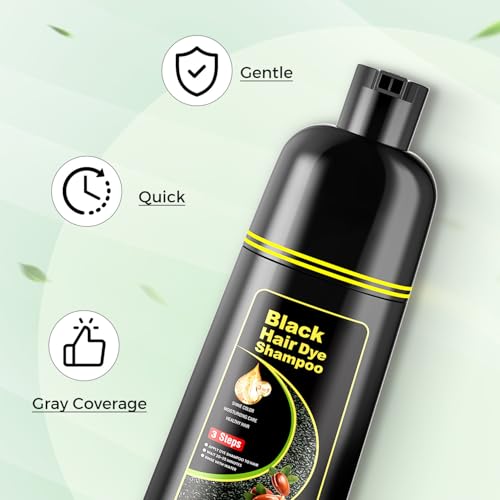 Black Hair Dye Shampoo 3-in-1 | Gray Hair Coverage