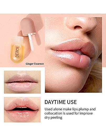 Lip Plumper Set with Day & Night Serum, Vitamin E & Collagen