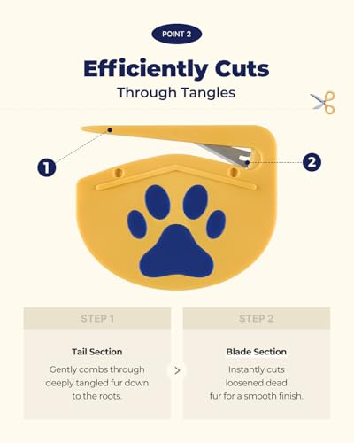 PETHROOM Dog & Cat Tangle Cutter - Professional Dematting Tool
