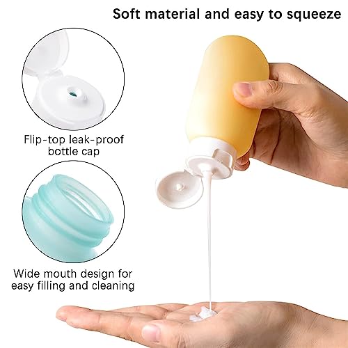 ZLSSETEC 12-Pack TSA Approved Travel Bottles Set, Leakproof