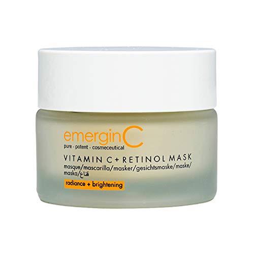 emerginC Vitamin C + Retinol Mask - Exfoliating Green Tea Face Mask with Kaolin Clay - Removes Dead Skin + Helps Improve The Appearance of Uneven Tone for Glowing Skin (1.7 oz, 50 ml)