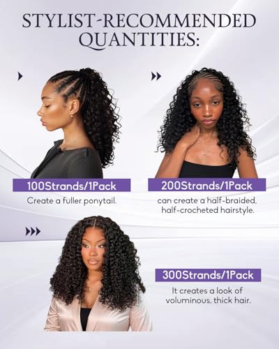 Burmese Curly Crochet Hair 18" 120g - Human Hair for Black Women